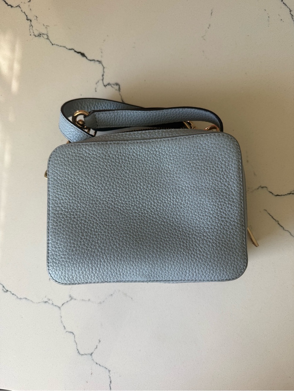 Marc Jacobs Grey Leather Crossbody Bag with Black Logo - Picture 3 of 7